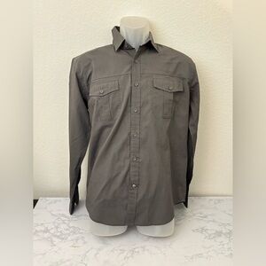 Drill Clothing Company Long Sleeve Button Down Shirt Men’s S Gray Collared​